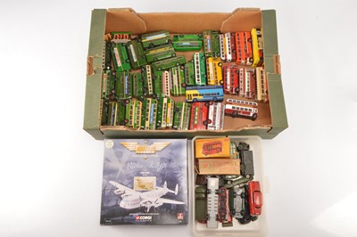 Lot 280 - Dinky EFE Corgi and other diecast buses and other vehicles (48+)