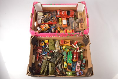 Lot 281 - Diecast and plastic assorted vehicles (60+ in two boxes)
