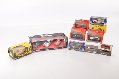 Lot 295 - Collection of boxed and unboxed modern Diecast Vehicles by Corgi and other makers and Petrol Pumps (30+)
