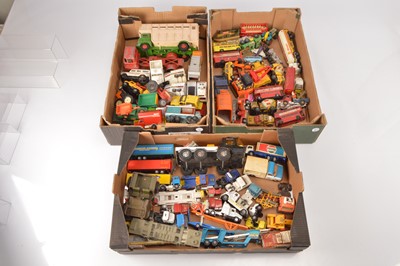Lot 297 - Vintage and modern postwar mostly commercial Diecast Vehicles by Corgi Britains Matchbox EFE Tri-ang and other makers (80+)