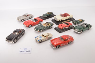 Lot 298 - Large and small scale unboxed Modern Di-cast mostly Cars by various makers (43)