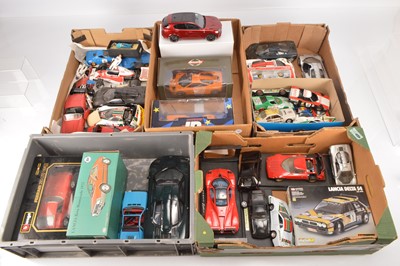 Lot 303 - Modern Diecast 1:12 Scale and Smaller Cars All with Damage (5 Boxes)