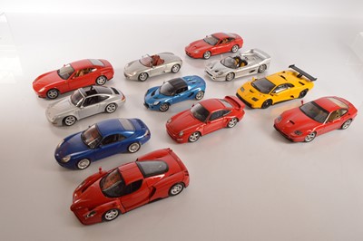 Lot 312 - Unboxed 1:18 Scale Modern Italian and Porsche Cars (11)
