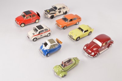 Lot 314 - Unboxed 1:18/1;16 Scale Vintage Mainly Small European Private and Competition Cars  (8)