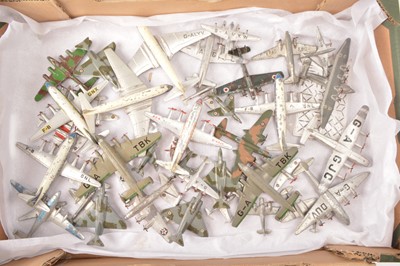Lot 357 - Postwar and Later Playworn Dinky Military and Civilian Aircraft (40+)