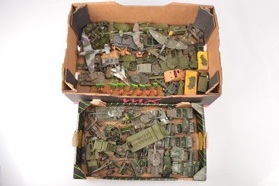 Lot 361 - Postwar and Later Military Playworn Diecast Vehicles (60+)
