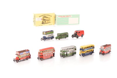 Lot 398 - Varney Transport Replicas Westward MJS and other white metal Bus Models (8)