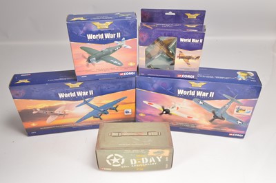 Lot 405 - Corgi Aviation Archive 1:72 Scale WWII Aircraft and D-Day 60th Anniversary Tank (5)