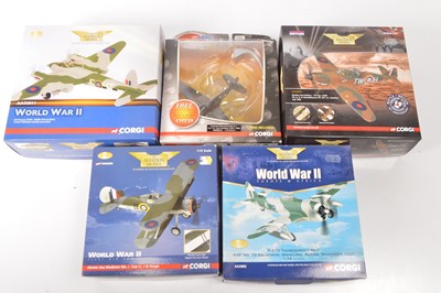 Lot 444 - Corgi Aviation Archive 1:72 Scale WWII RAF Aircraft  (5)