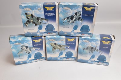 Lot 451 - Corgi Aviation Archive 1:72 Scale RAF Harriers (5)