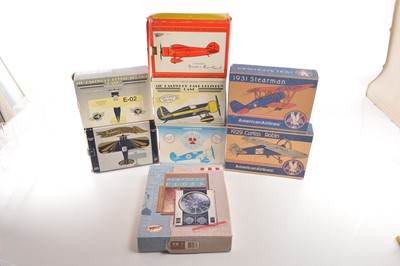 Lot 466 - Diecast Aircraft Coinbanks and A Spirit of St Louis Airfield Clock (8)