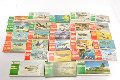 Lot 495 - Frog 1:72 Scale WWI and Later Mainly Military Aircraft Kits (30)