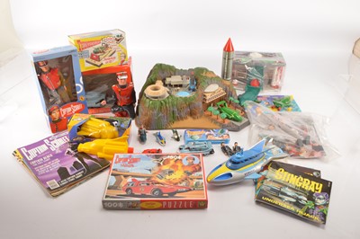 Lot 558 - Collection of boxed and unboxed Gerry Anderson re-issue Thunderbirds Captain Scarlet and Stingray Toys and Joe 90 by various makers circa 1990's (qty)