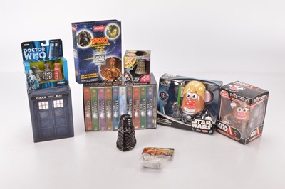 Lot 567 - Star Wars and Dr Who and Daleks Toys and Stargate and Dr Who CD's (9)