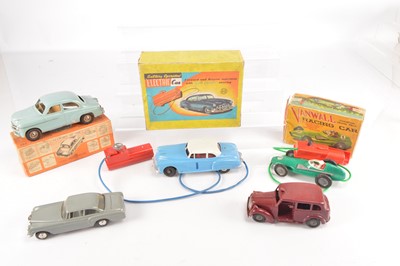 Lot 581 - Large scale plastic Cars by Tri-ang VIP Marx and others (5)