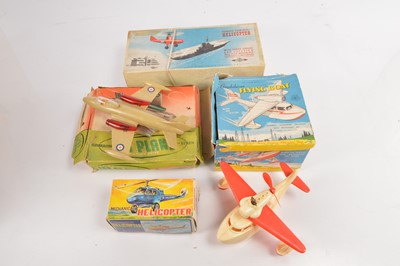 Lot 583 - 1950's and 1960's Flying Toys by Tudor Rose Nulli Secundas Marx and Mettoy (4)