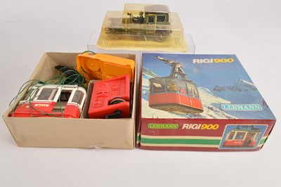 Lot 601 - Lehmann plastic Cable Car and Paya Tinplate Limousine (2)