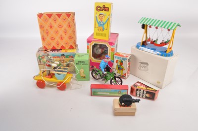 Lot 612 - Collection of mainly modern boxed Tin plastic and Wooden Toys (11)