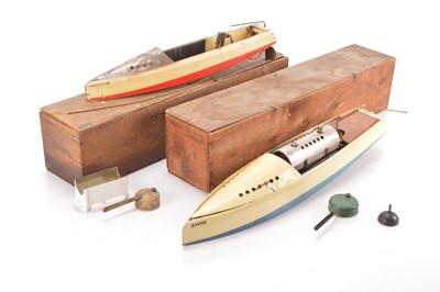 Lot 663 - Two boxed Bowman Live Steam Boats one lacks Engine (2)