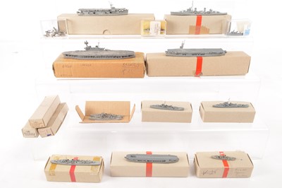 Lot 674 - Navis Neptun and other makers boxed 1:1250 Scale Naval Waterline models (16)