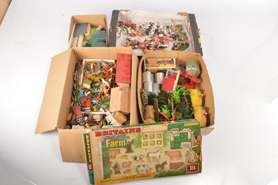 Lot 684 - Post war Britains and other makers incl Hong Kong and China mainly plastic  Farm Series including Animals Buildings and various Accessories (qty)