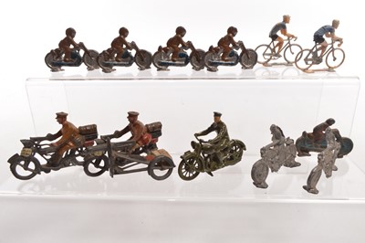 Lot 690 - Various Diecast Motorcycles and Marklin Canon/Field Gun (11)