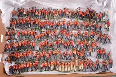 Lot 698 - Collection of Britains and other makers British Army Redcoats lead soldiers (185+)