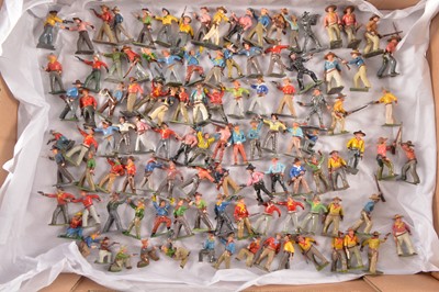 Lot 700 - Collection of Britains and other makers American Wild West Cowboy lead Figures (106+)