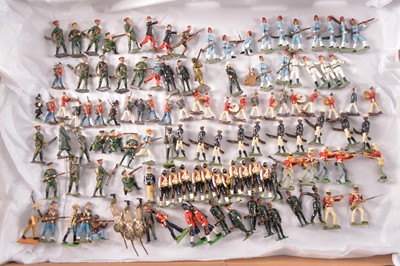 Lot 704 - Collection of Britains and other makers original and recast lead Toy Soldiers from worldwide Armies  (115)