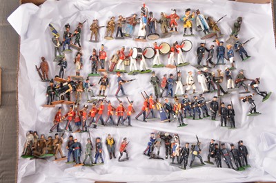Lot 705 - Collection of Britains and other makers original and recast lead Toy Soldiers from Britain and worldwide Armies  (90)