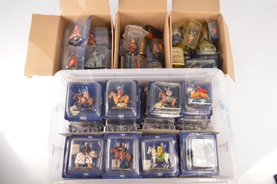 Lot 715 - Large collection of Del Prado mounted and Foot Medieval Warriors with associated booklets (100 figures)