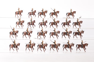Lot 735 - Nostalgia Models 4 X set (of 4 pcs) mounted N223 Mysore Imperial Service Lancers 1902 with extra troopers
