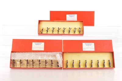 Lot 739 - Nostalgia Models set comprising N331 (2 sets) Woods Irregulars Zulu War and N334 Madras Native Foot Artillery 1850
