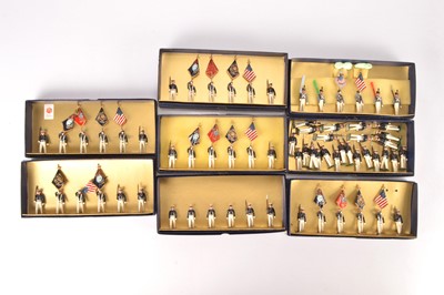 Lot 775 - Blenheim Military Models American Army themed sets comprising US Naval Academy Colour Parties (19 colour bearers, 12 escorts, 25 Ors with fixed bayonets, 4 females)