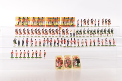 Lot 795 - A lot of Britains Made in England,New Metal figures comprising Scots Guards bandsmen (9)