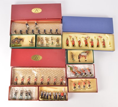 Lot 803 - New Metal toy soldiers by various makers including Steadfast and J & L Miniatures comprising Bastion 10pce set French Foreign legion marching at trail