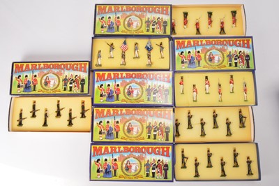 Lot 812 - Marlborough Models 6pce sets comprising Kings Royal Rifle Corps Buglers (2 sets) and marching at trail