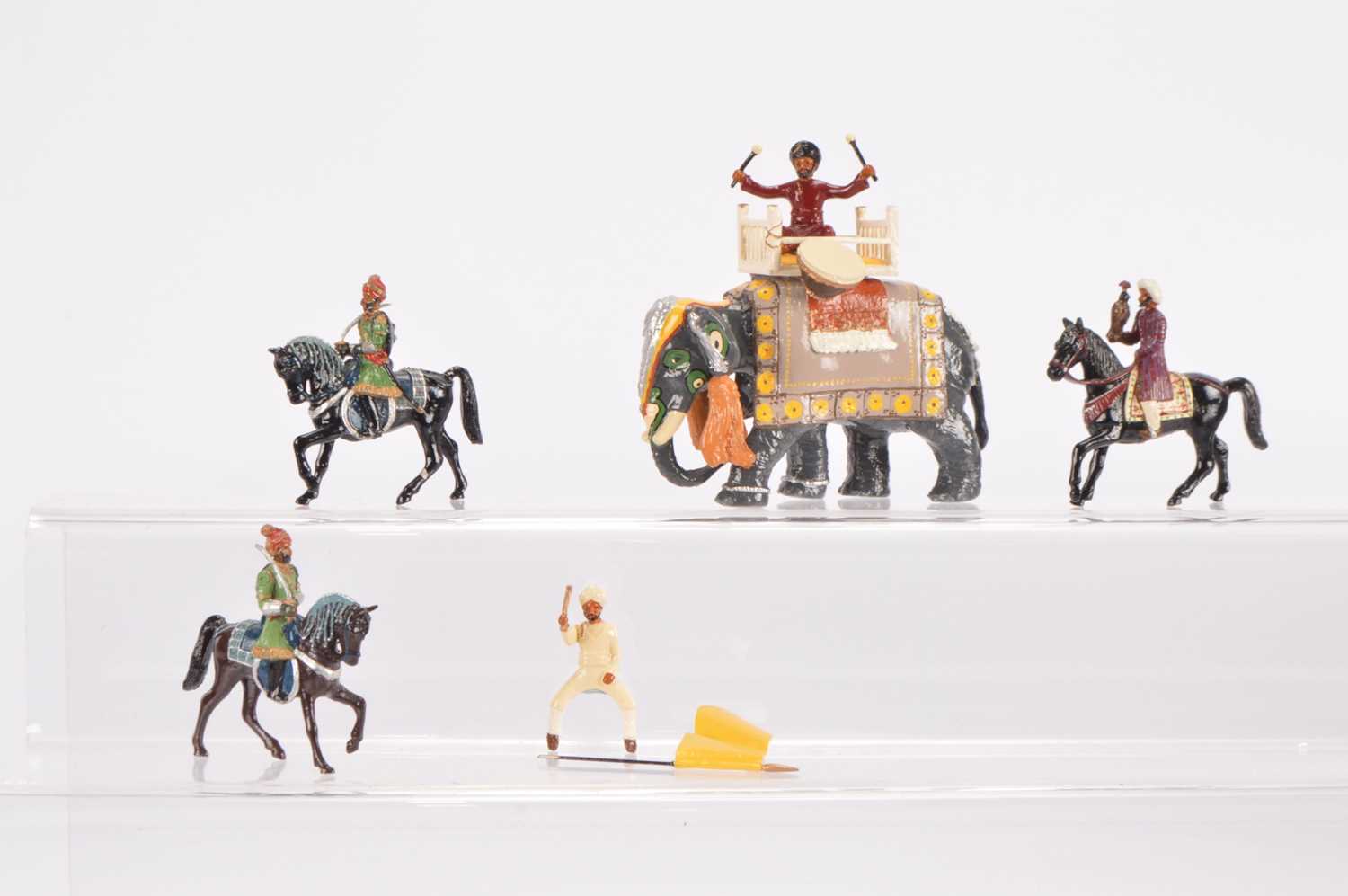 Lot 820 - Marlborough Military Models Durbar series sets D2 Falconer and D26 Elephant Kettle Drummer - Jaipur India