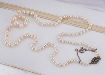 Lot 26 - An early 20th Century string of graduated cultured pearls