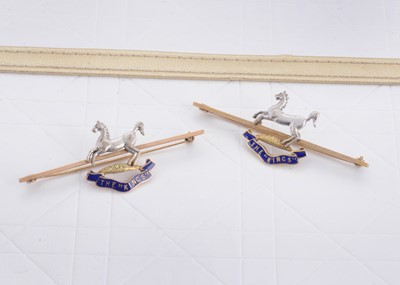 Lot 56 - Two 9ct gold sweetheart brooches