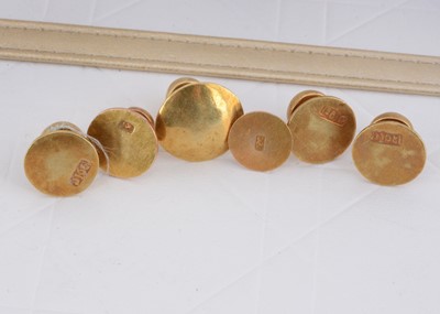 Lot 89 - Six various 18ct gold dress studs