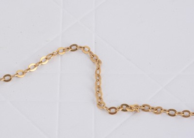 Lot 169 - A continental 750 marked yellow metal oval link necklace