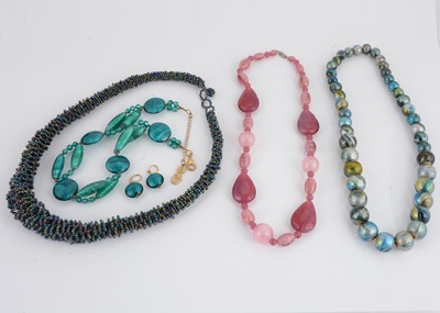 Lot 203 - A Butler & Wilson turquoise glass necklace