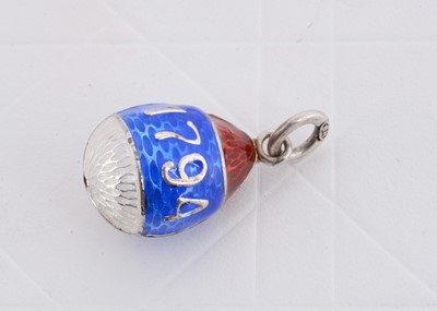 Lot 239 - A contemporary Imperial Russian silver and enamel egg