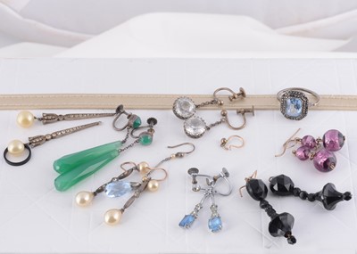 Lot 270 - A collection of 19th Century and later gem set earrings