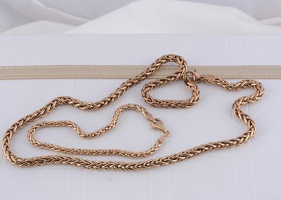 Lot 288 - A 9ct gold necklace and bracelet suite