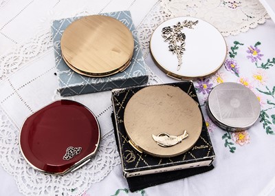 Lot 303 - Five circular 1950s and later Stratton compacts