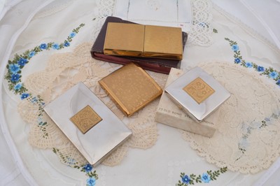 Lot 332 - Four gilt metal and chrome Yardley compacts c1930