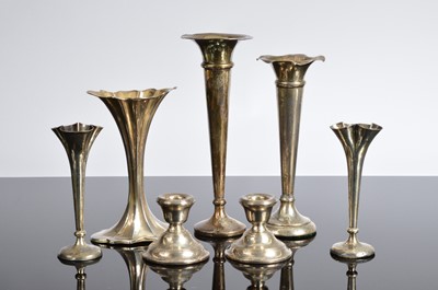 Lot 381 - Seven silver filled items