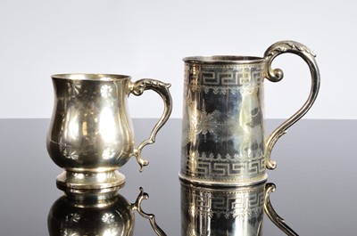 Lot 400 - Two silver christening tankers